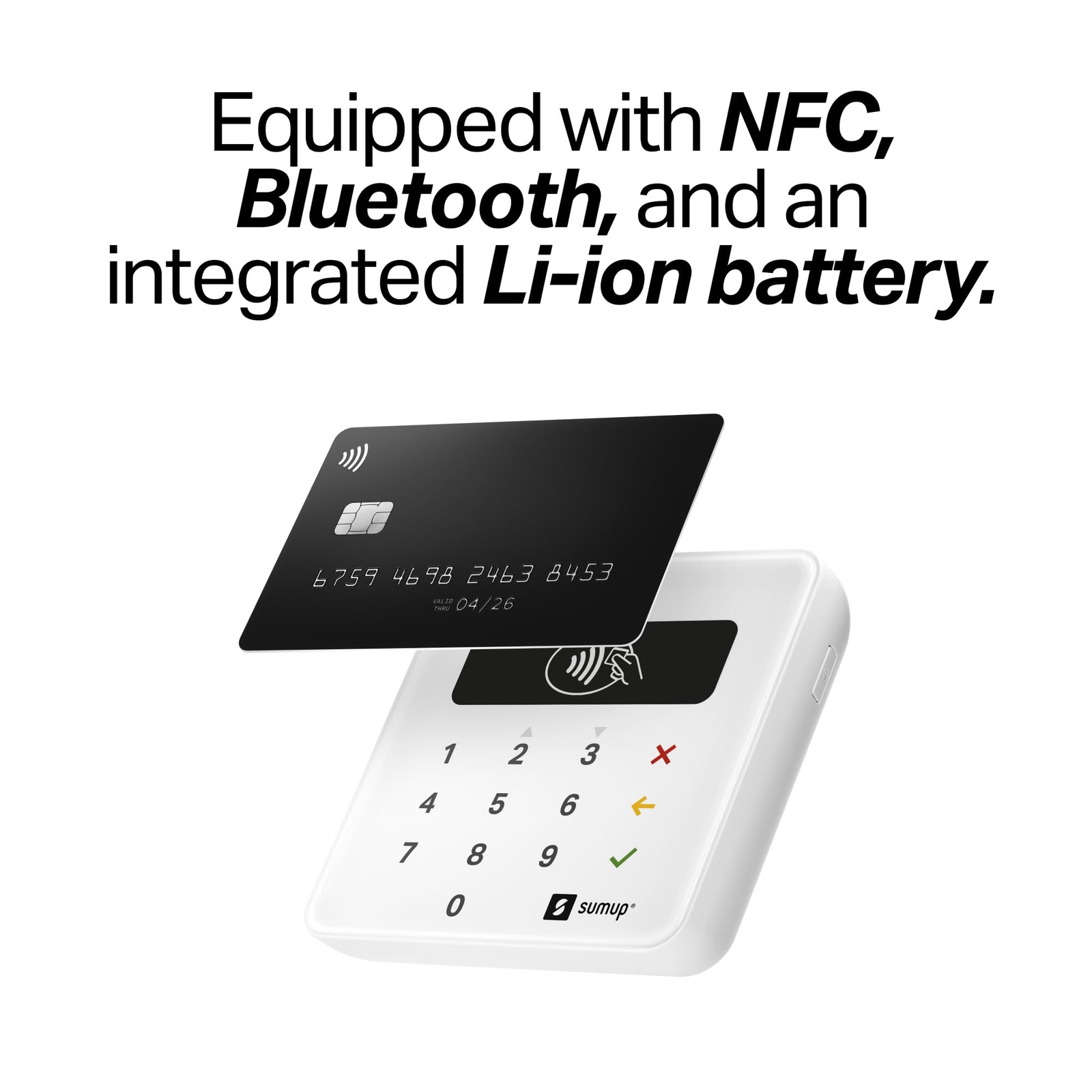 SumUp Plus Card Reader, Bluetooth – NFC RFID Credit Card Reader for Smartphone