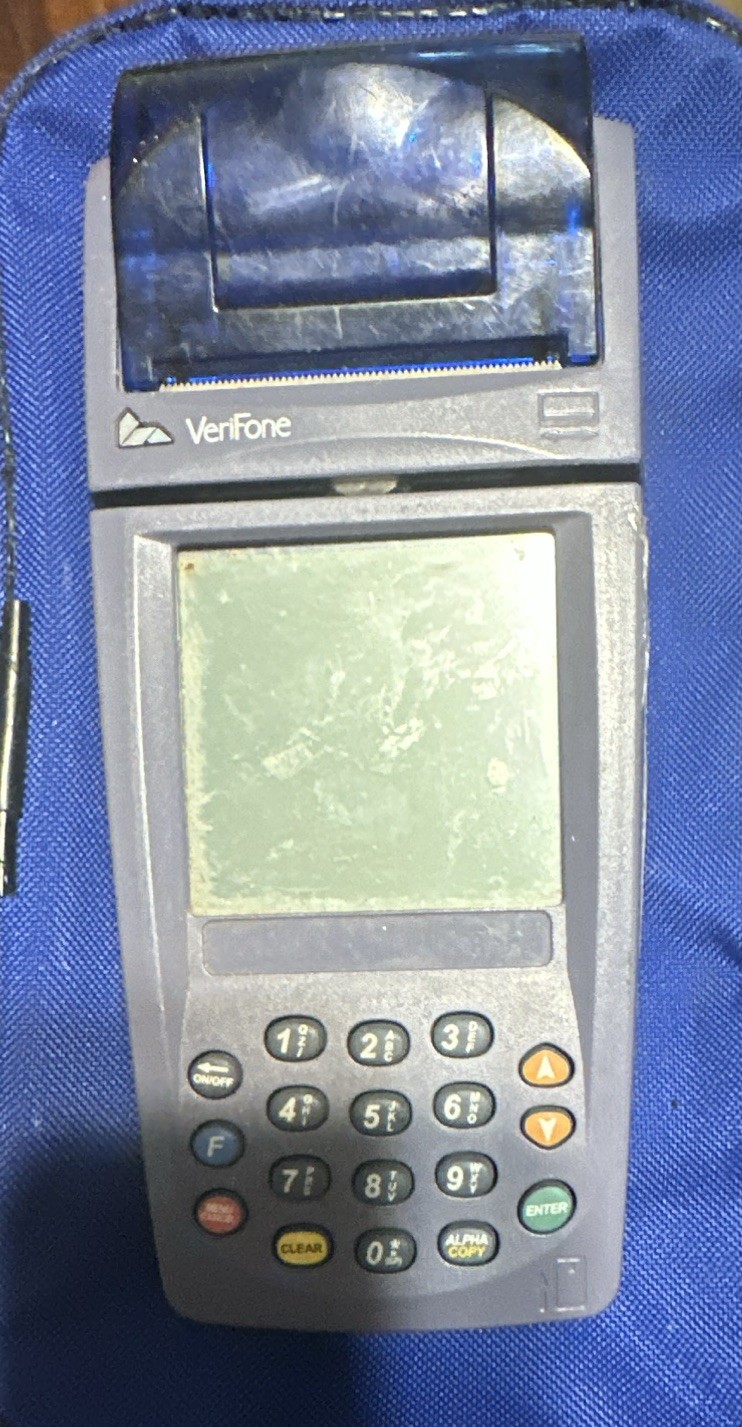 VeriFone NURIT 8020 Wireless Credit Card Terminal POS Reader Blue 8020US11E01