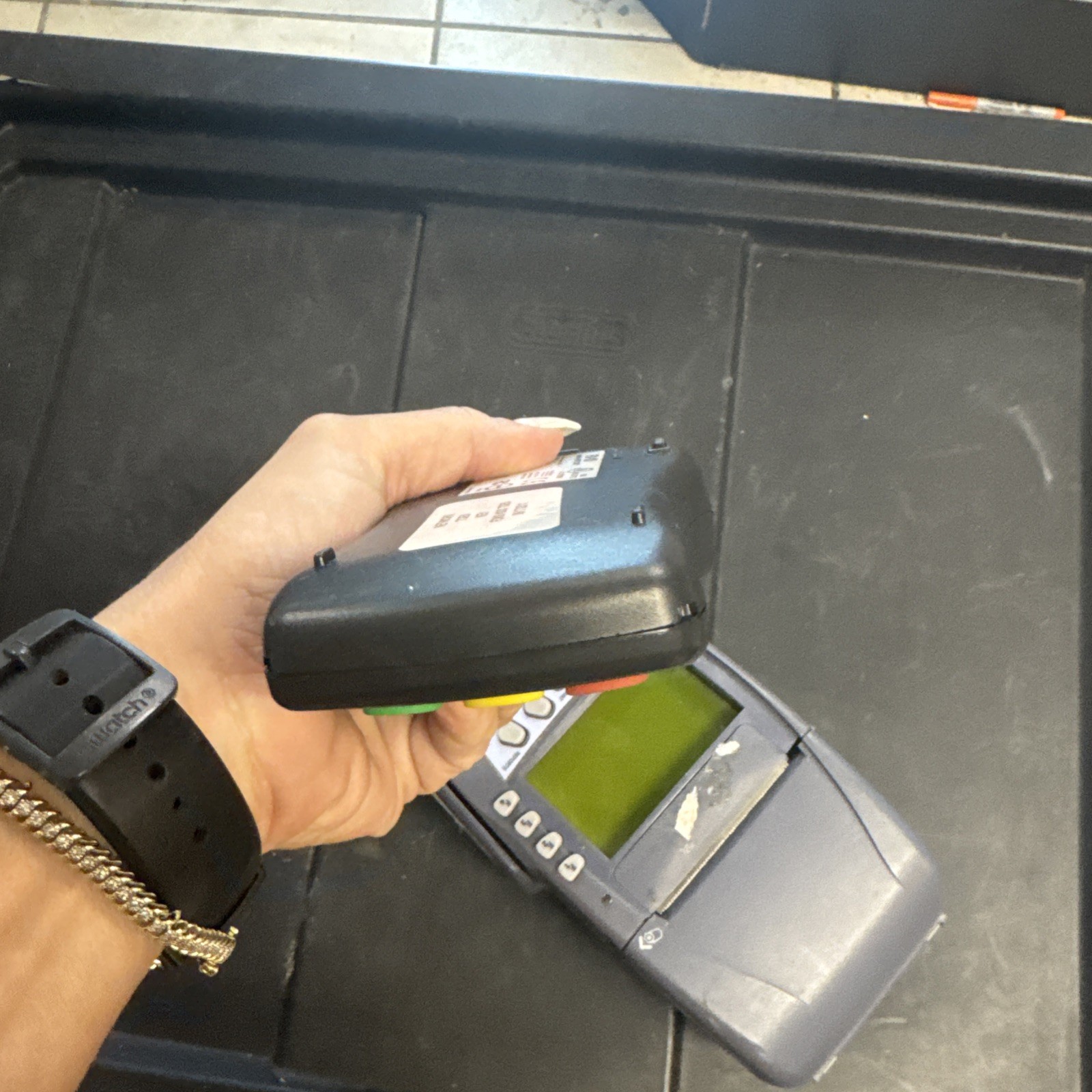 Verifone OMNI 3750 credit card processing terminal w FD-10 KEY PAD