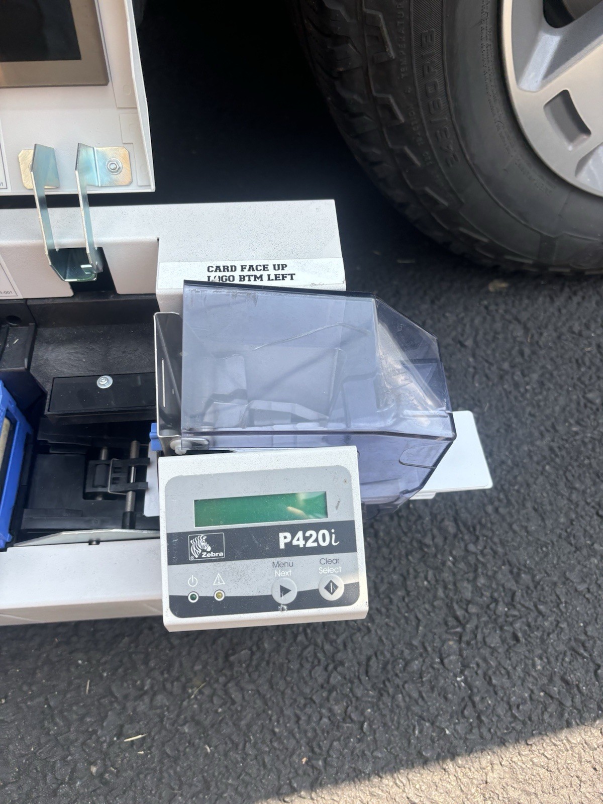 ZEBRA P420i ID CARD PRINTER – IMPRIMANTE DE CARTE BADGE PVC – UNTESTED AS IS