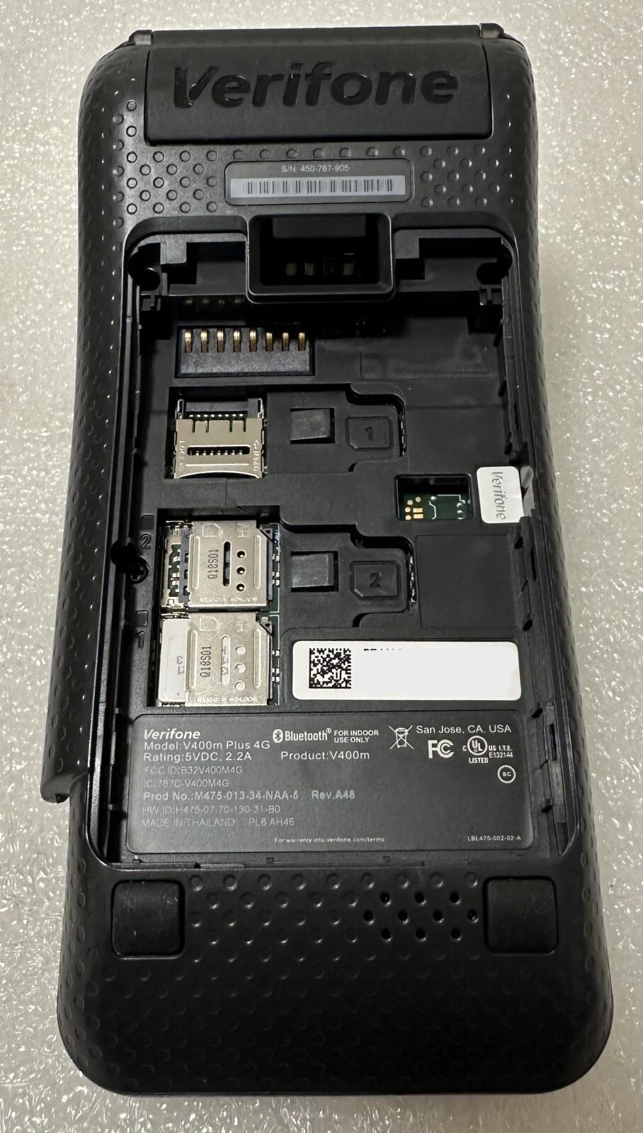 VERIFONE ENGAGE M475-013-34-NAA-5 PORTABLE TOUCH V400M 4G/BT/WIFI STD KPD CTLS