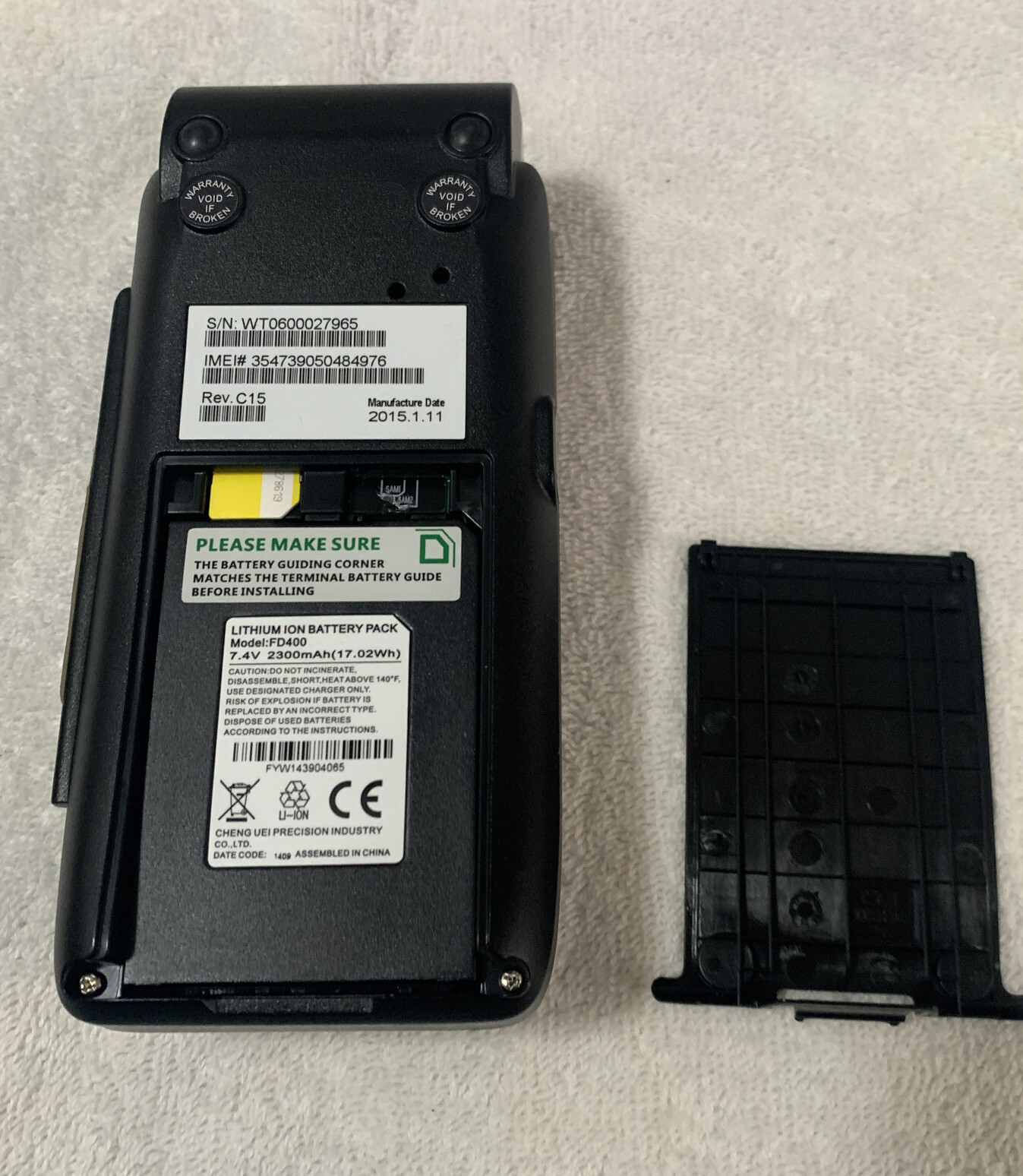 First Data FD 410 aAPT-103PUW Credit Card Payment Processing Terminal
