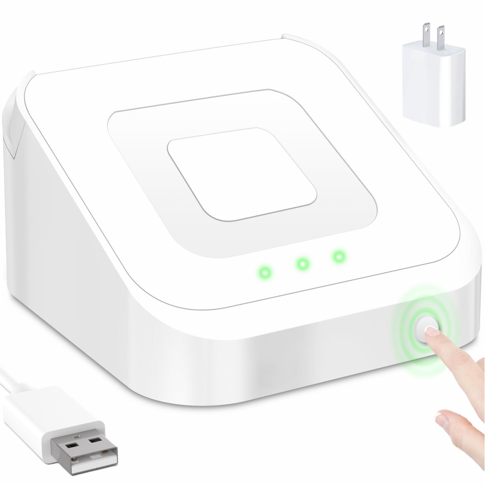 Square Reader Dock 2nd Gen – Anti-Slip Stand with Smart Anti-Sleep Button, Porta