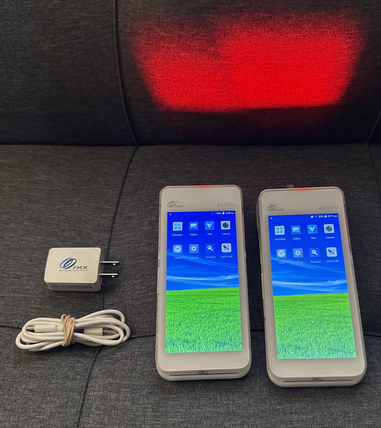 Lot Of 2 PAX A920 PRO Mobile Credit Card Reader Terminal Factory Reset Working
