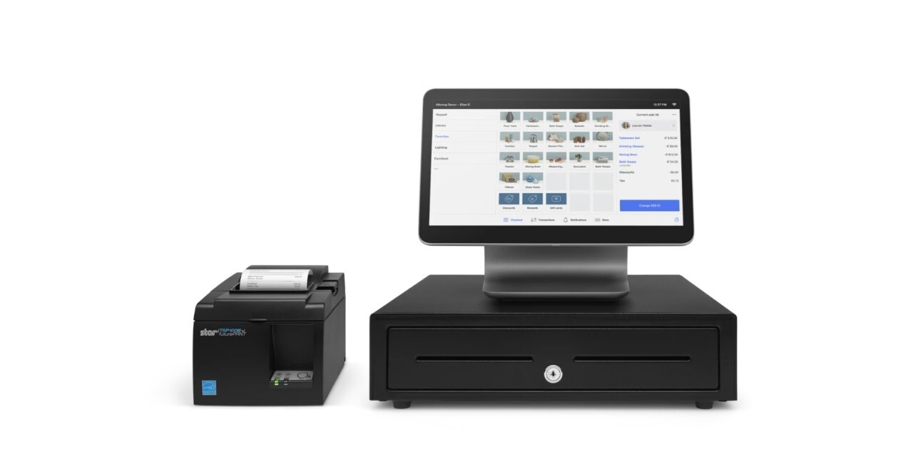 Square POS Point of Sale System Register, Receipt Printer & Cash Drawer