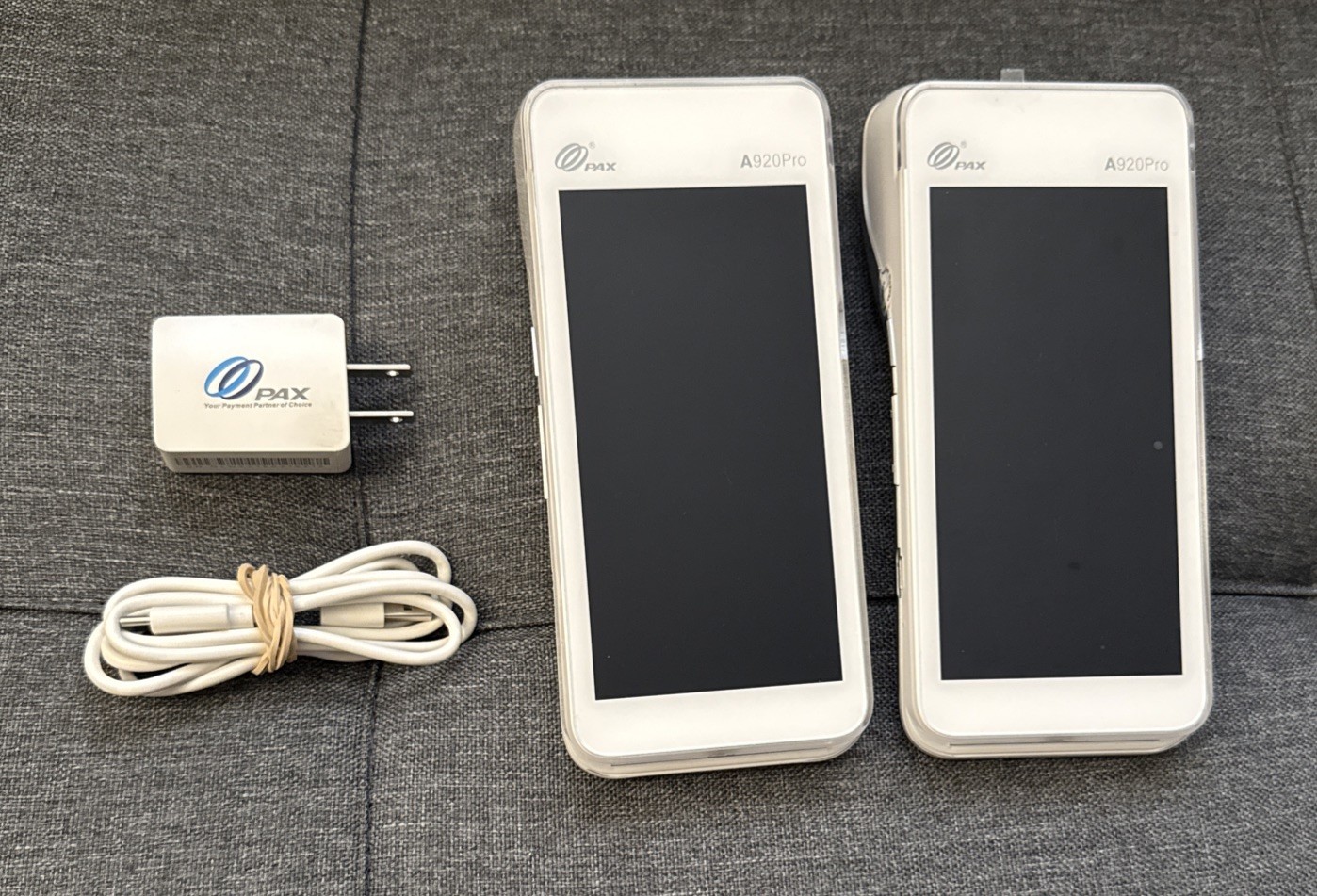 Lot Of 2 PAX A920 PRO Mobile Credit Card Reader Terminal Factory Reset Working
