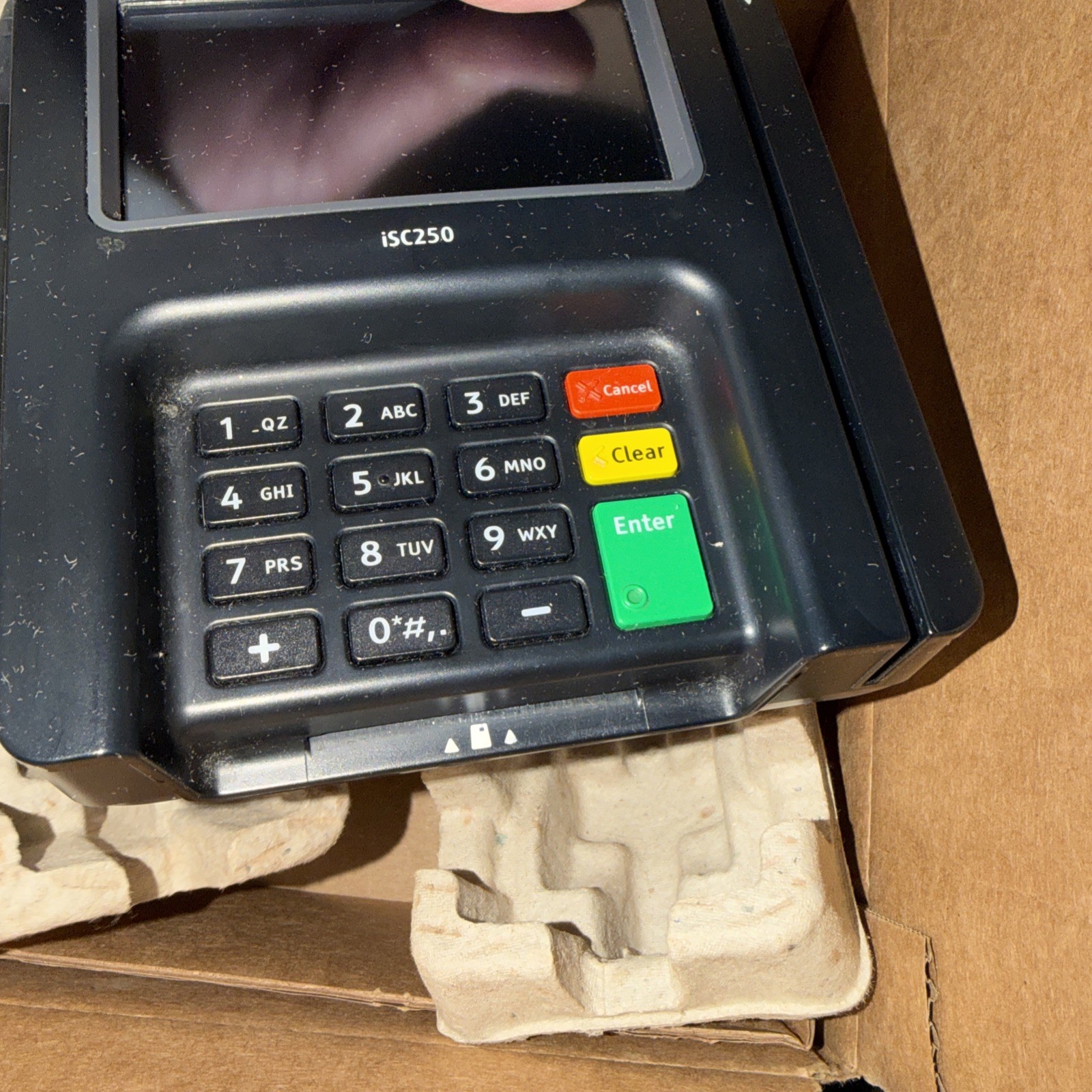 Ingenico iSC250-OPT Color Touchscreen POS Terminal with Power Supply ( AS-IS )