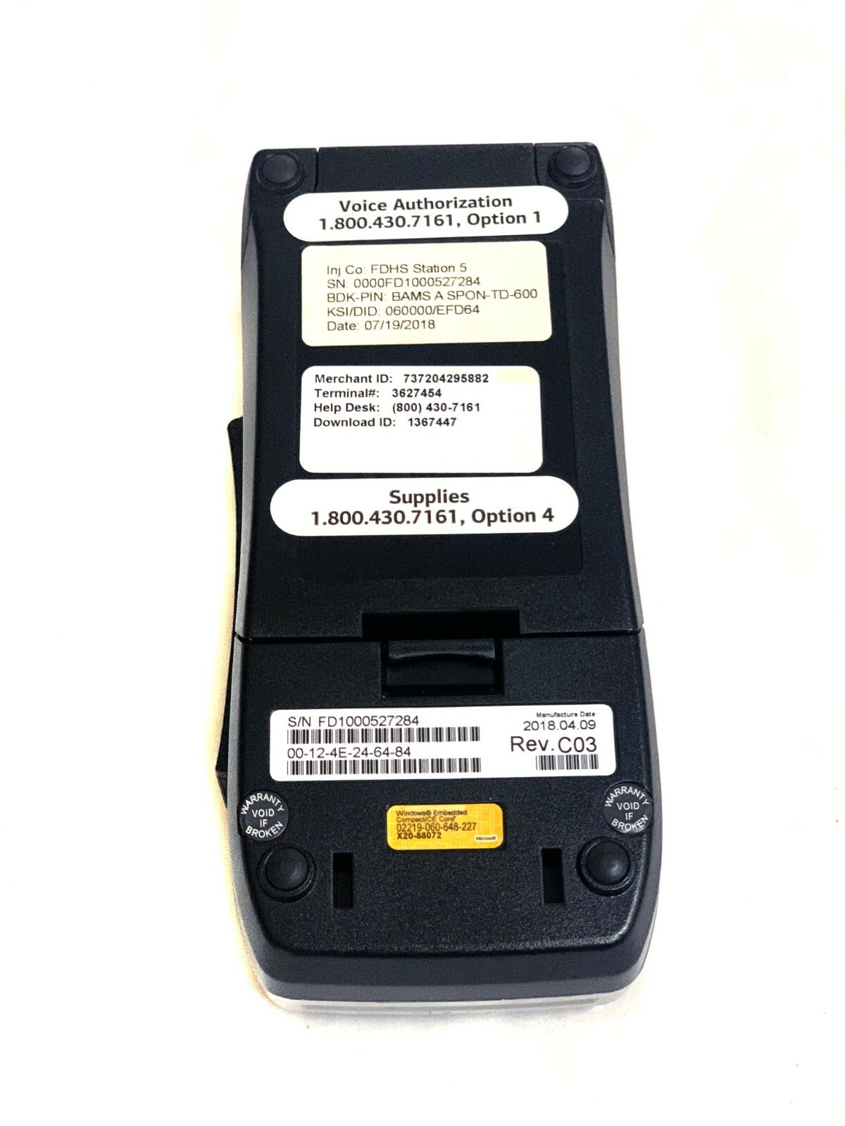First Data FD 130 Credit Card Terminal- Used