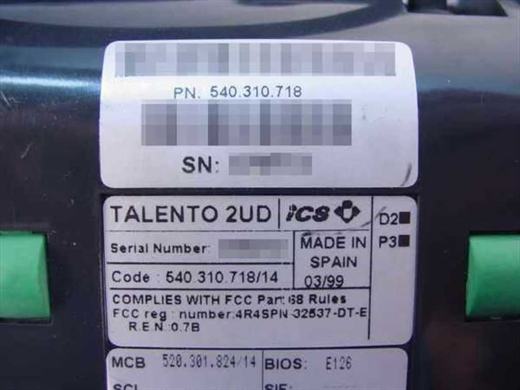 Dassault Talento 2UD T-IPP Credit Card Terminal POS w/ Pin Pad Printer ICS