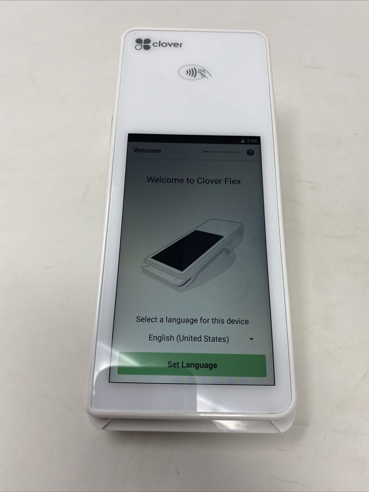 Clover Flex Locked C401U Wireless Credit Card Processor With Charging Cradle