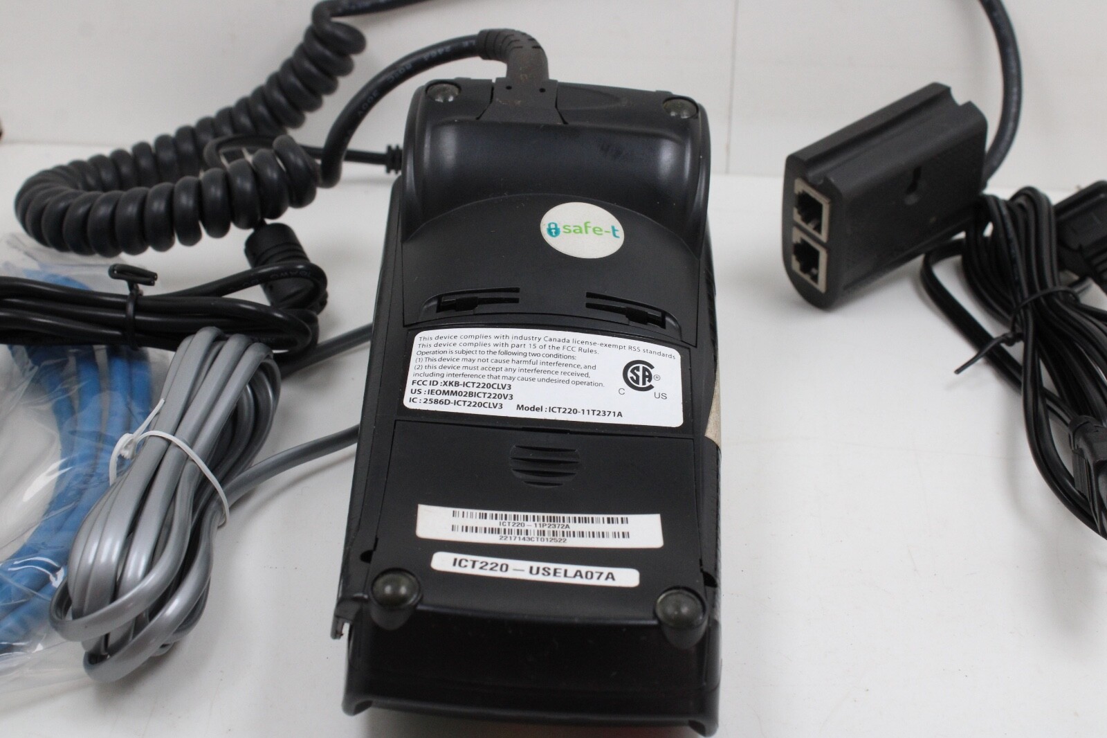 Ingenico ICT220 Credit Card Reader Power Supply USB Cords Tested