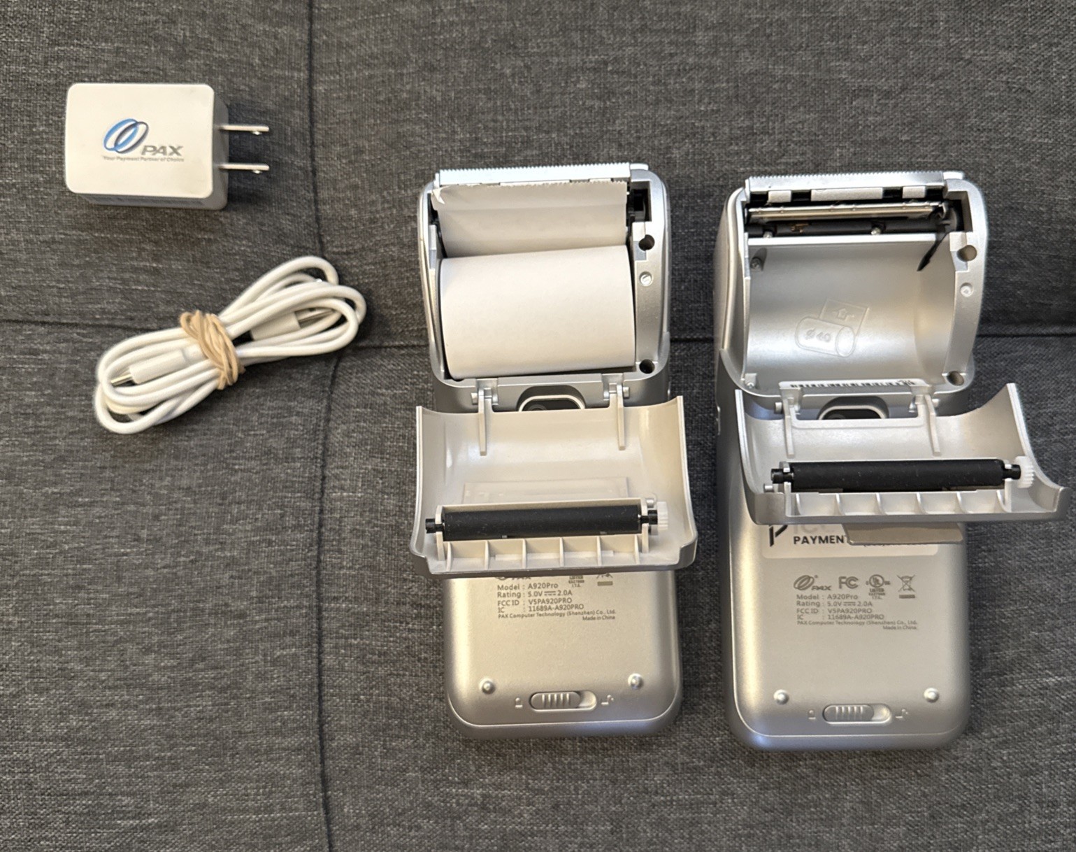 Lot Of 2 PAX A920 PRO Mobile Credit Card Reader Terminal Factory Reset Working