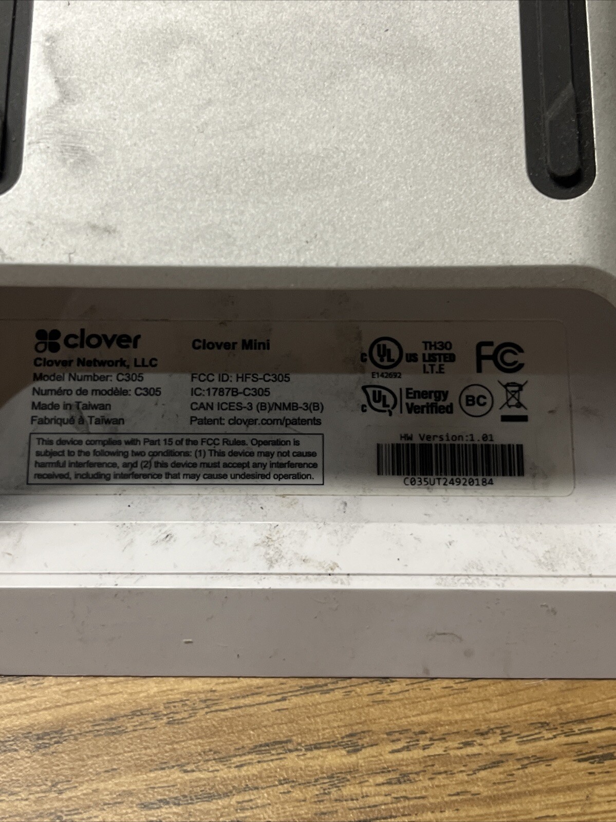 Clover Mini C305 POS System/Credit Card Terminal