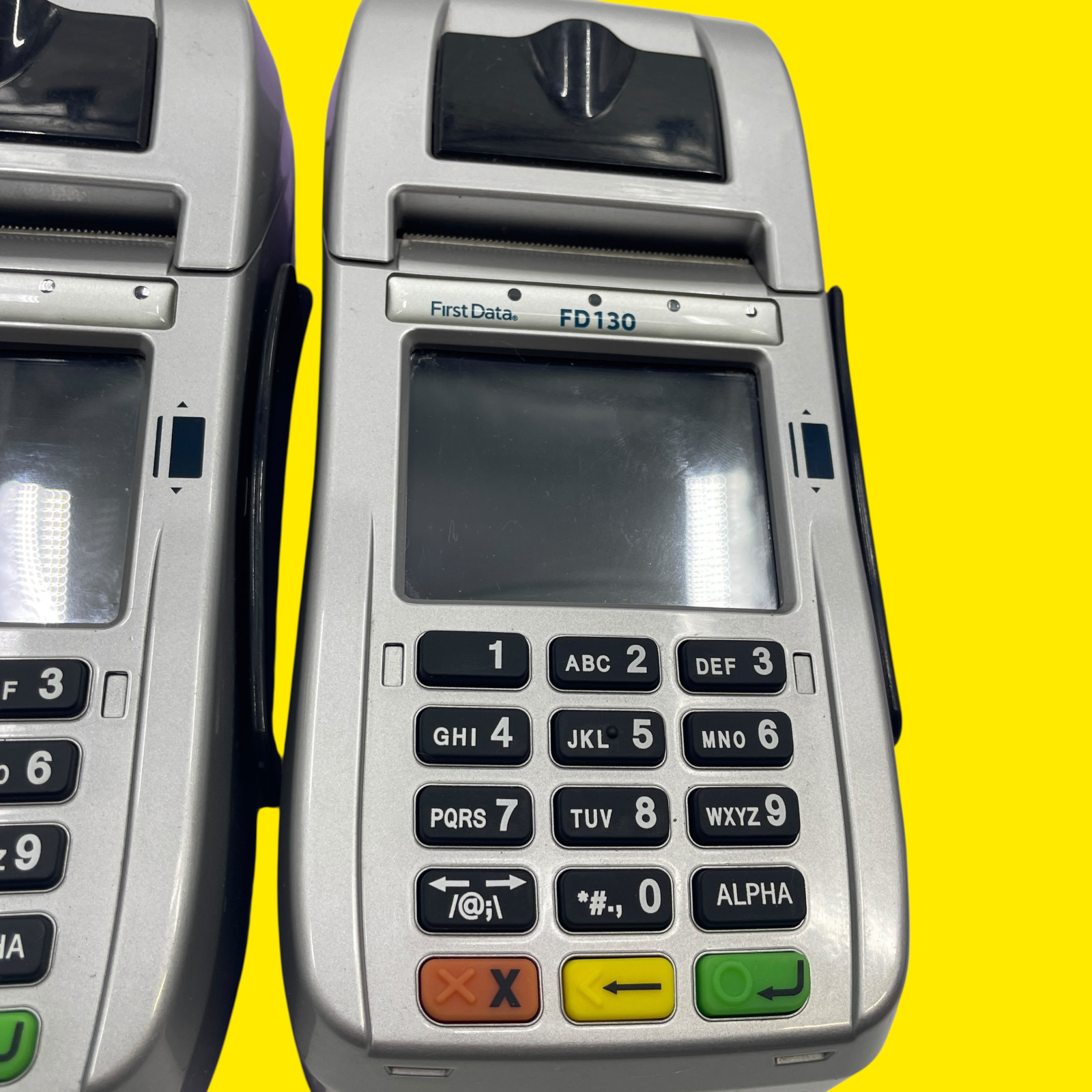 LOT OF 2 First Data FD130 Credit Card Terminal #6543 Z44/1