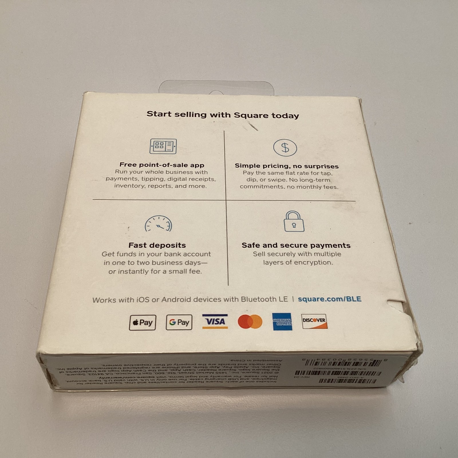 Square A-SKU-0485 Reader for Contactless & Chip w/ Magstripe Bluetooth – Used