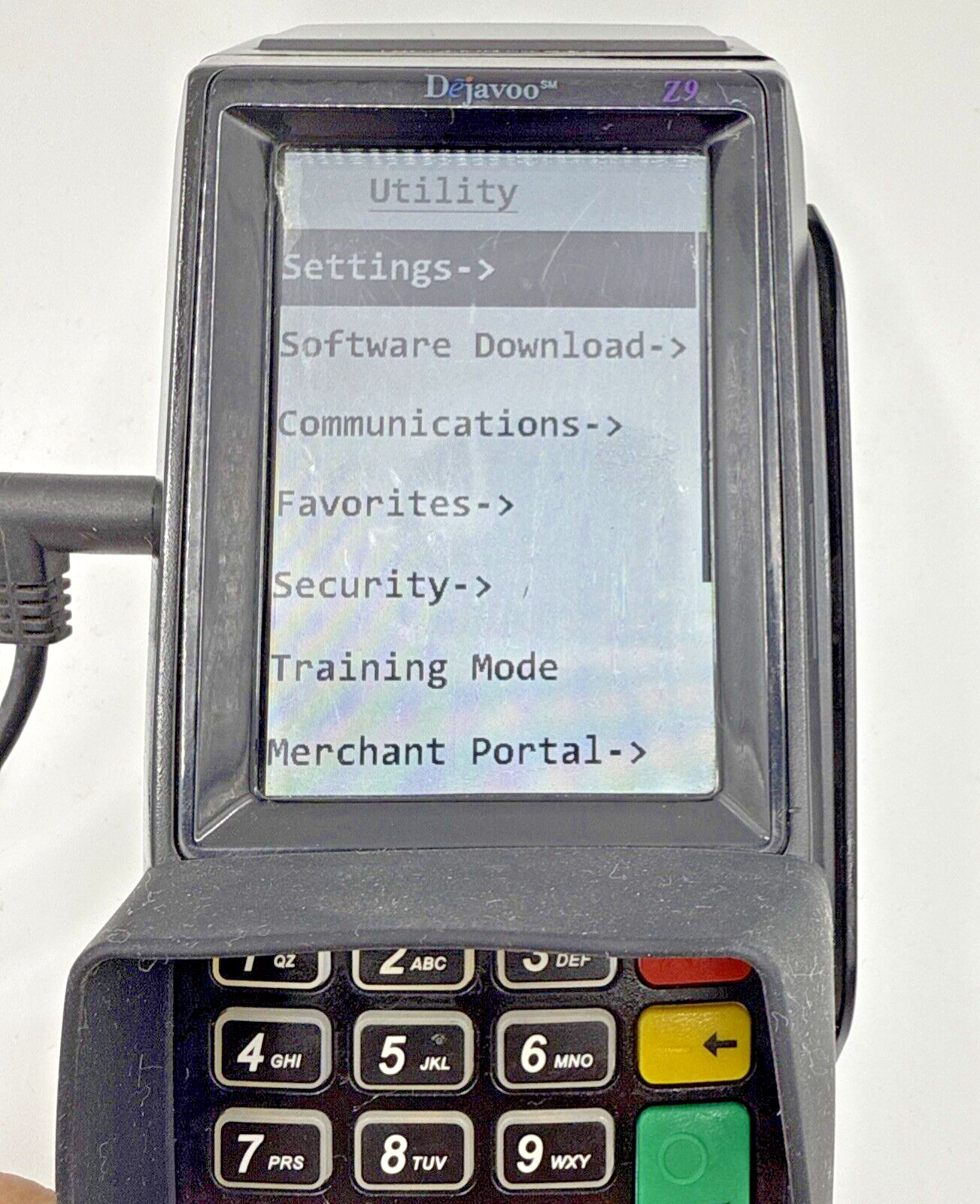 Dejavoo Z9 3.5″ VEGA3000 LCD POS Credit Card Terminal w/ Power Adapter Tested