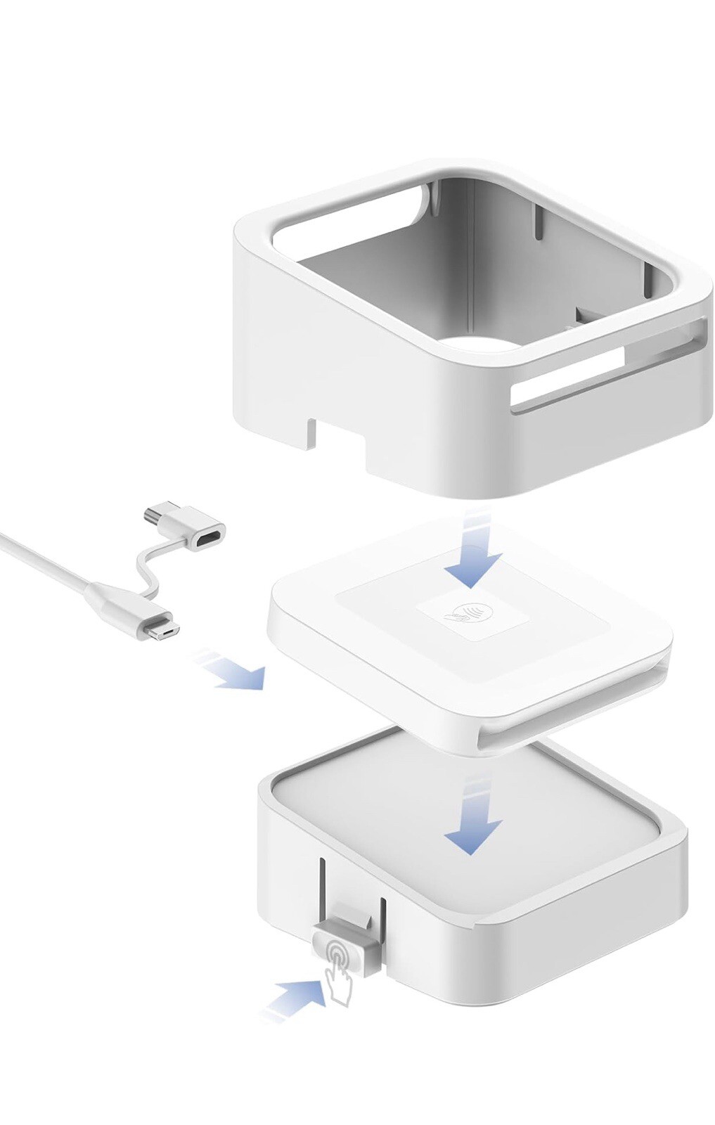 Credit Card Dock for Square Reader 1st and 2nd, Beautiful and Compact Case