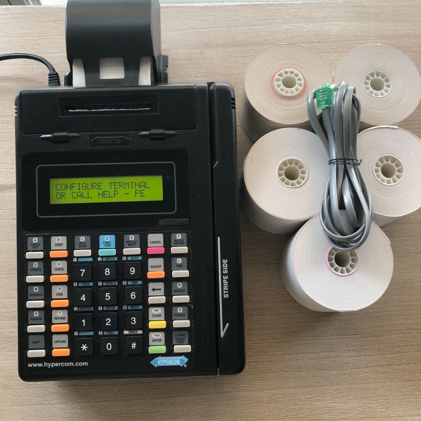 HYPERCOM T7P-T POS CREDIT CARD TERMINAL Bundle