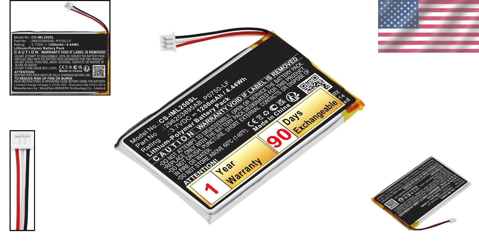 Compact 1200mAh P0750-LF Battery for Ingenico Link 2500 with Quality Assurance