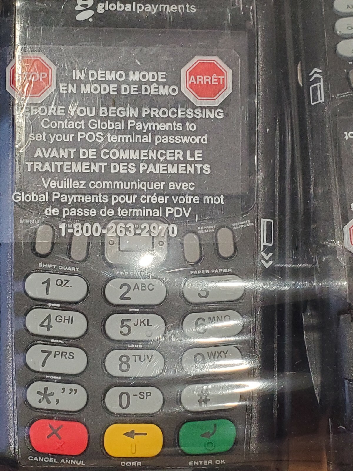 Lot of 3 Verifone VX 675 Global Payments Card Payment Terminal POS – AS IS