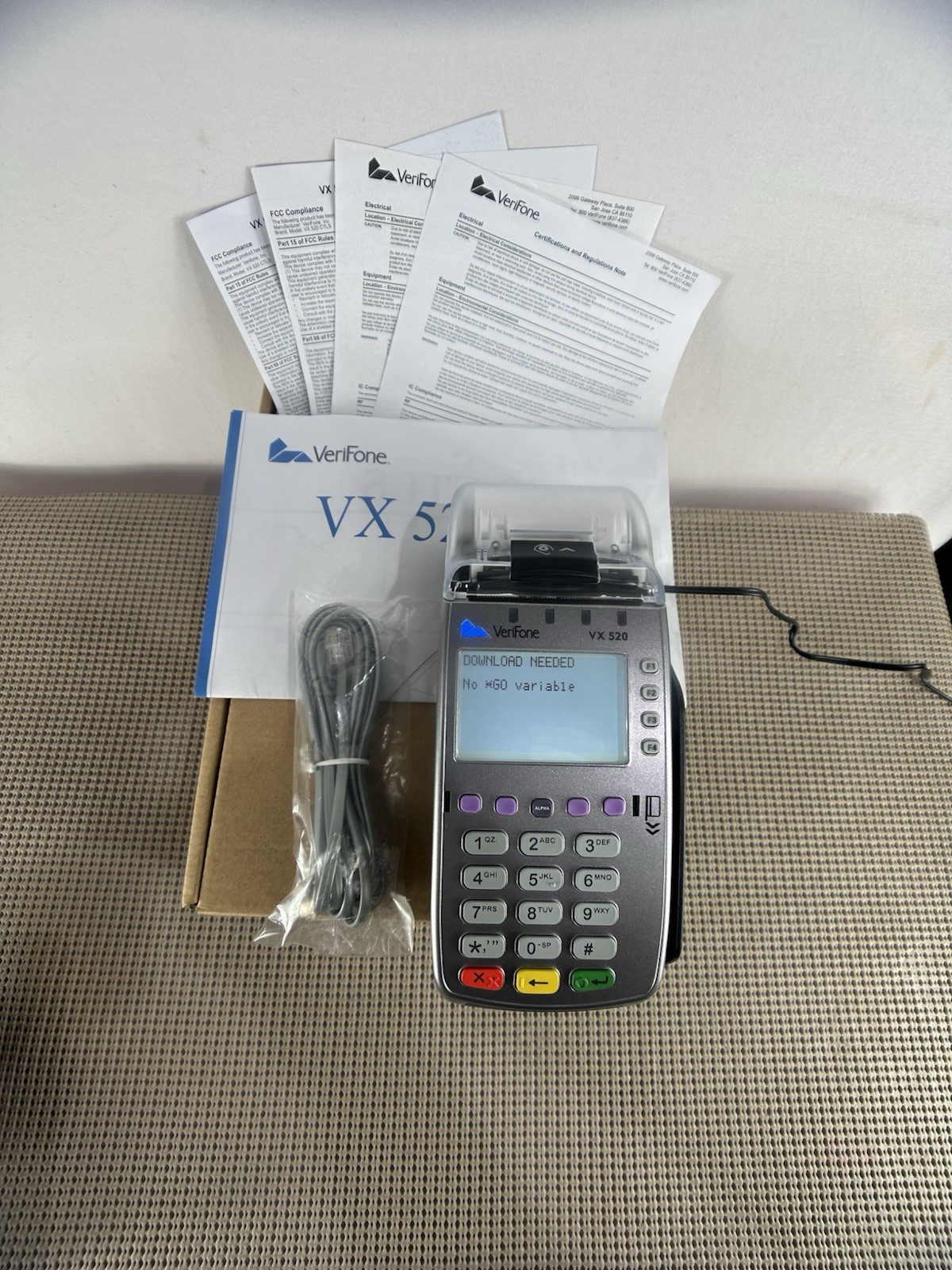 Verifone VX 520 CTLS Terminal – FOR PARTS / AS-IS (Tamper Error)
