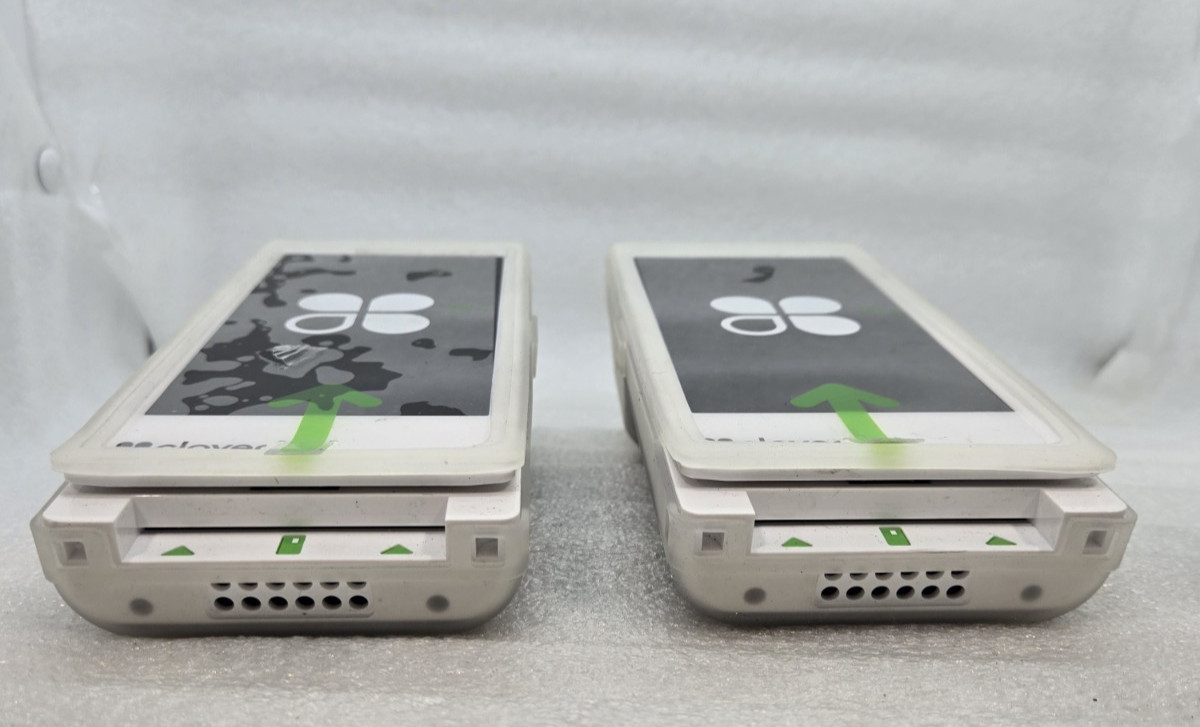 [LOT OF 2] Clover Flex 3 C405 Handheld POS System FOR PARTS FAST FREE SHIPPING a