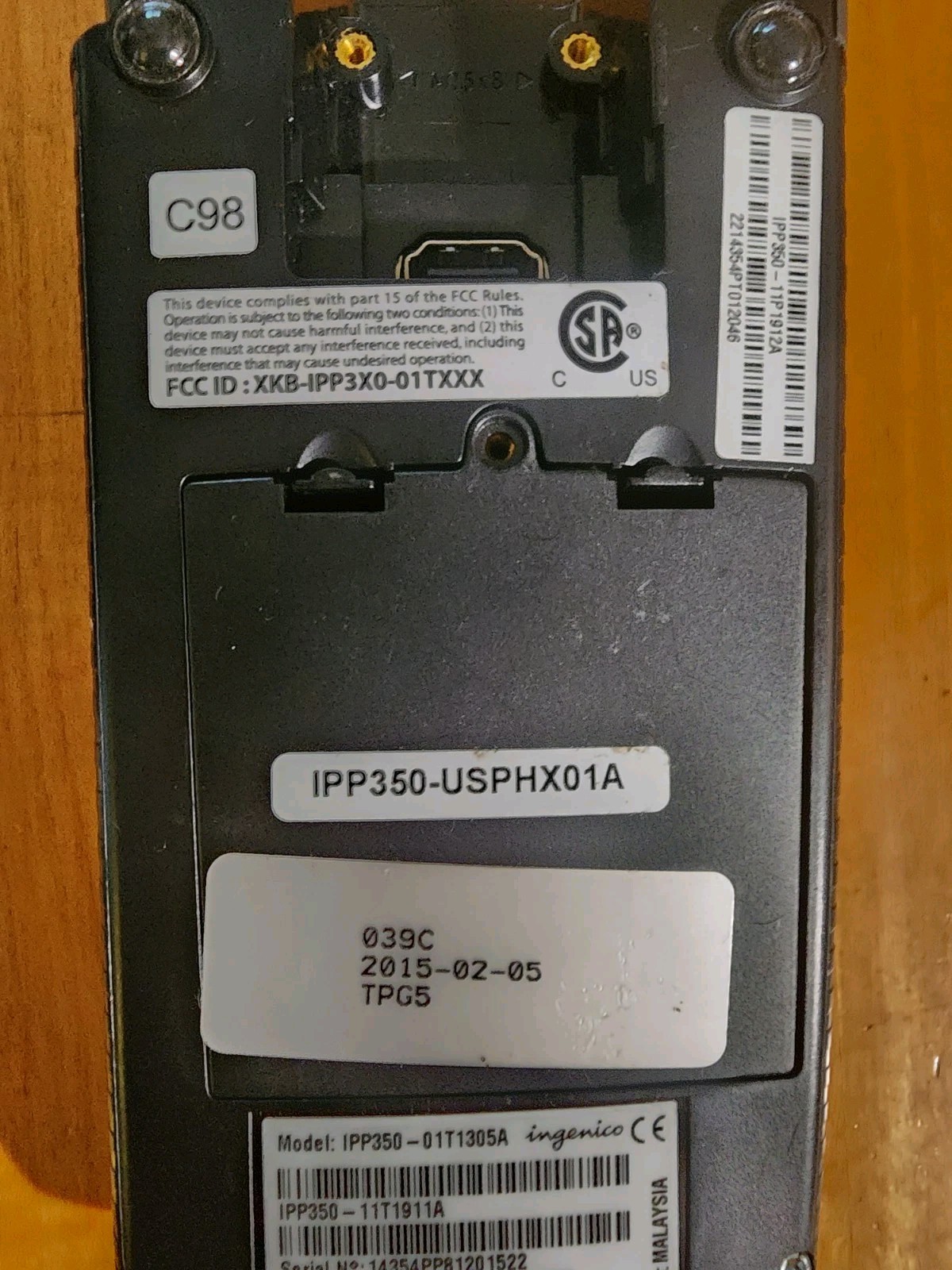 INGENICO IPP350 Point of Sale Payment Terminal Pin Pad/Debit/Credit Card Reader