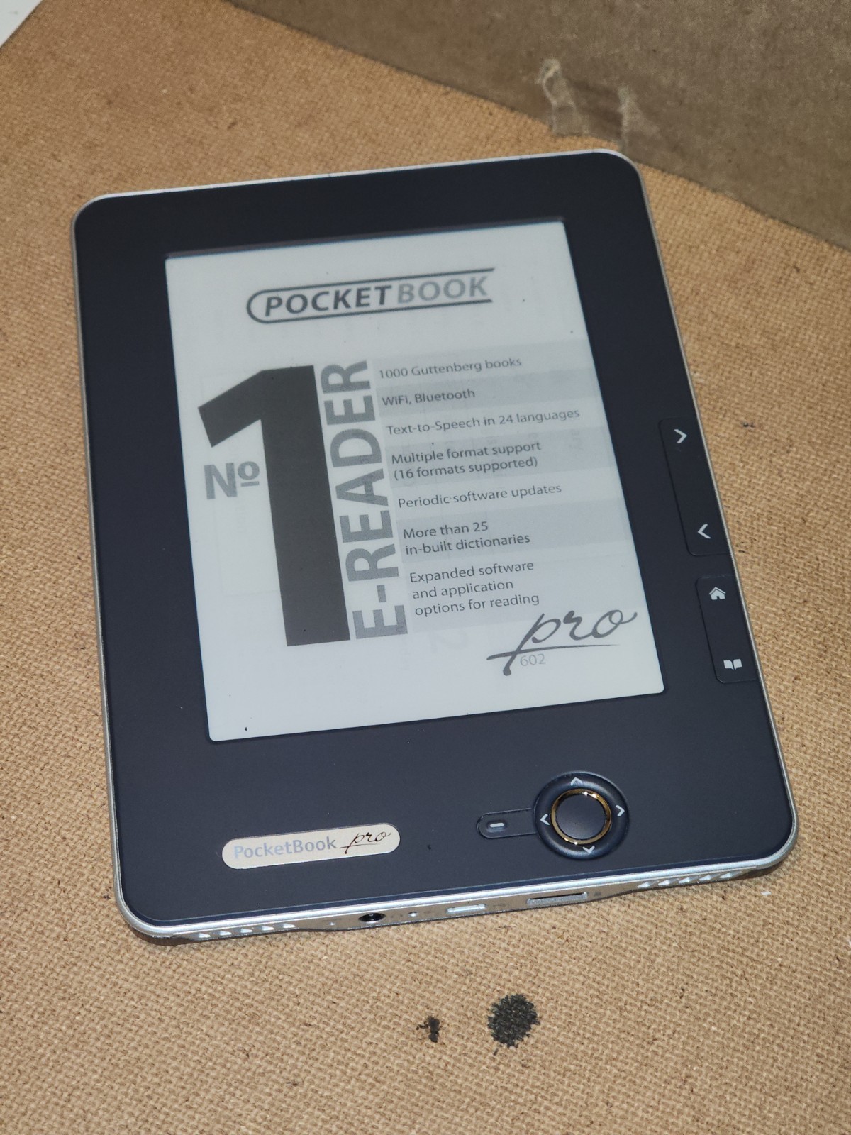 PocketBook Pro 602 E-Reader Eye-Friendly 6” Dark Grey PB602-DY-EN + MicroSD 2GB