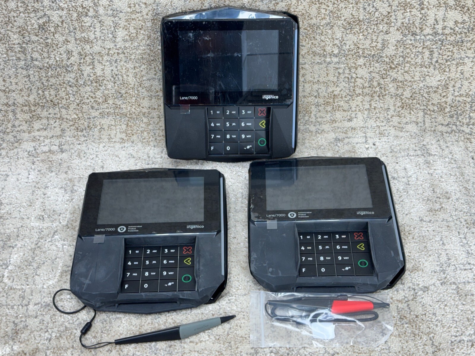 Lot 3 – INGENICO LANE/7000 LAN700/USBRD01A Untested / For parts / Repair – Read