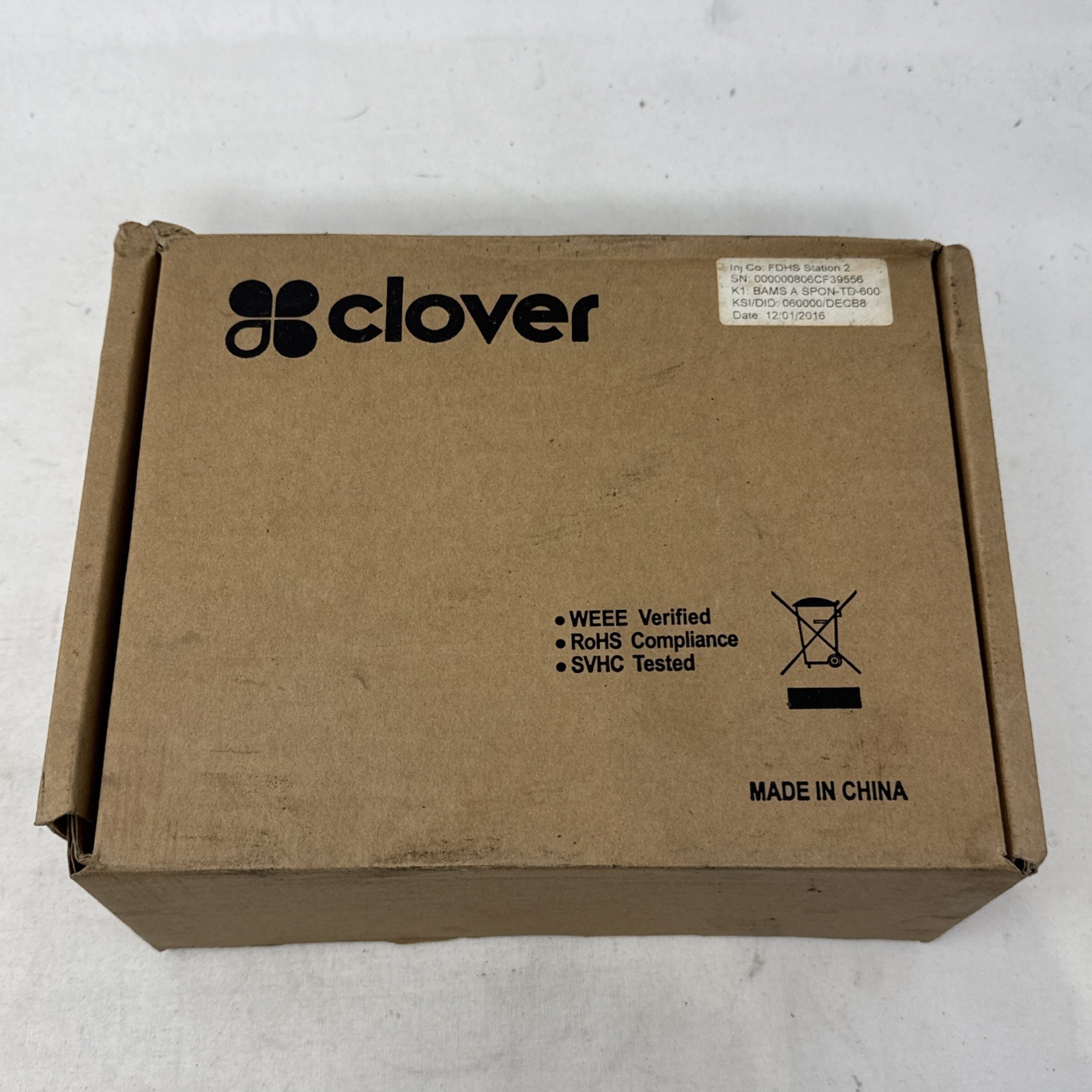 BRAND NEW! Clover XAC xPED-8006L2-3CR White LCD Display POS PINPAD 8006 (VB)