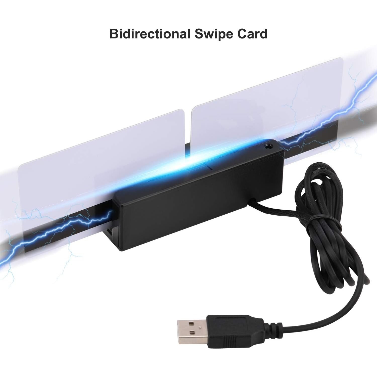 Mini USB Credit Card Reader 3 Tracks Bi-Directional Swipe for Windows
