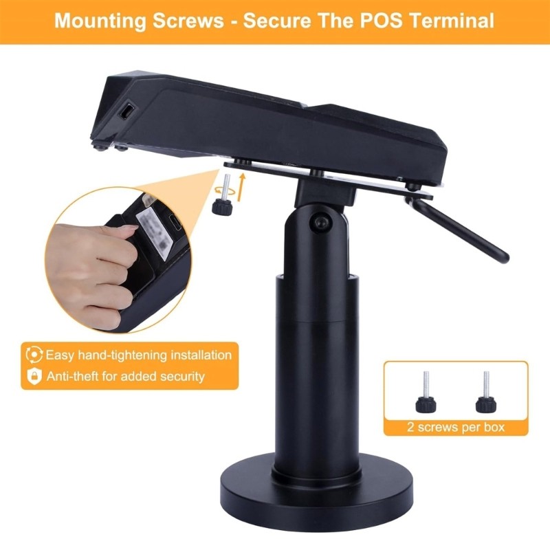 POS Terminals Base Metal Construction Secure Installation No Tools Need
