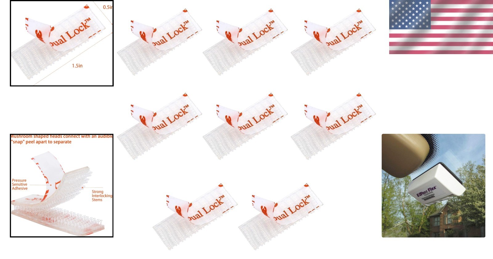 Water Resistant Acrylic Mounting Kit 8 Pcs Fasteners for Toll Collection Systems