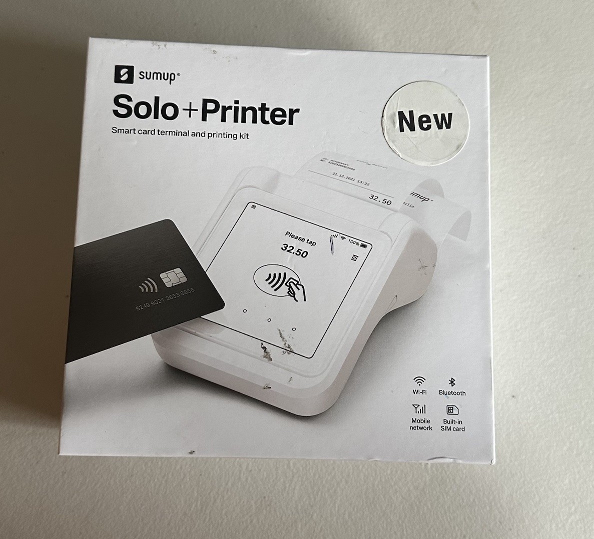 SumUp Solo + Printer Smart Credit Car Reader and Printing Kit NIB FREESHIP B70