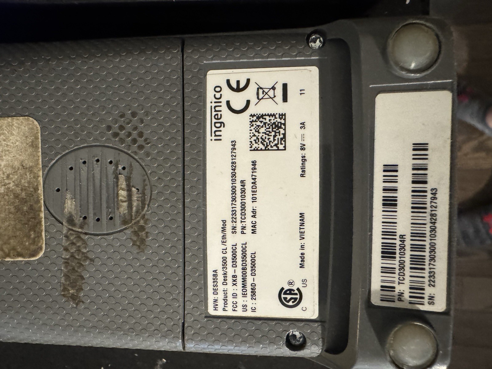 Ingenico Desk/3500 Terminal & Desk/1500 PIN Pad EPX North Replacement Tested
