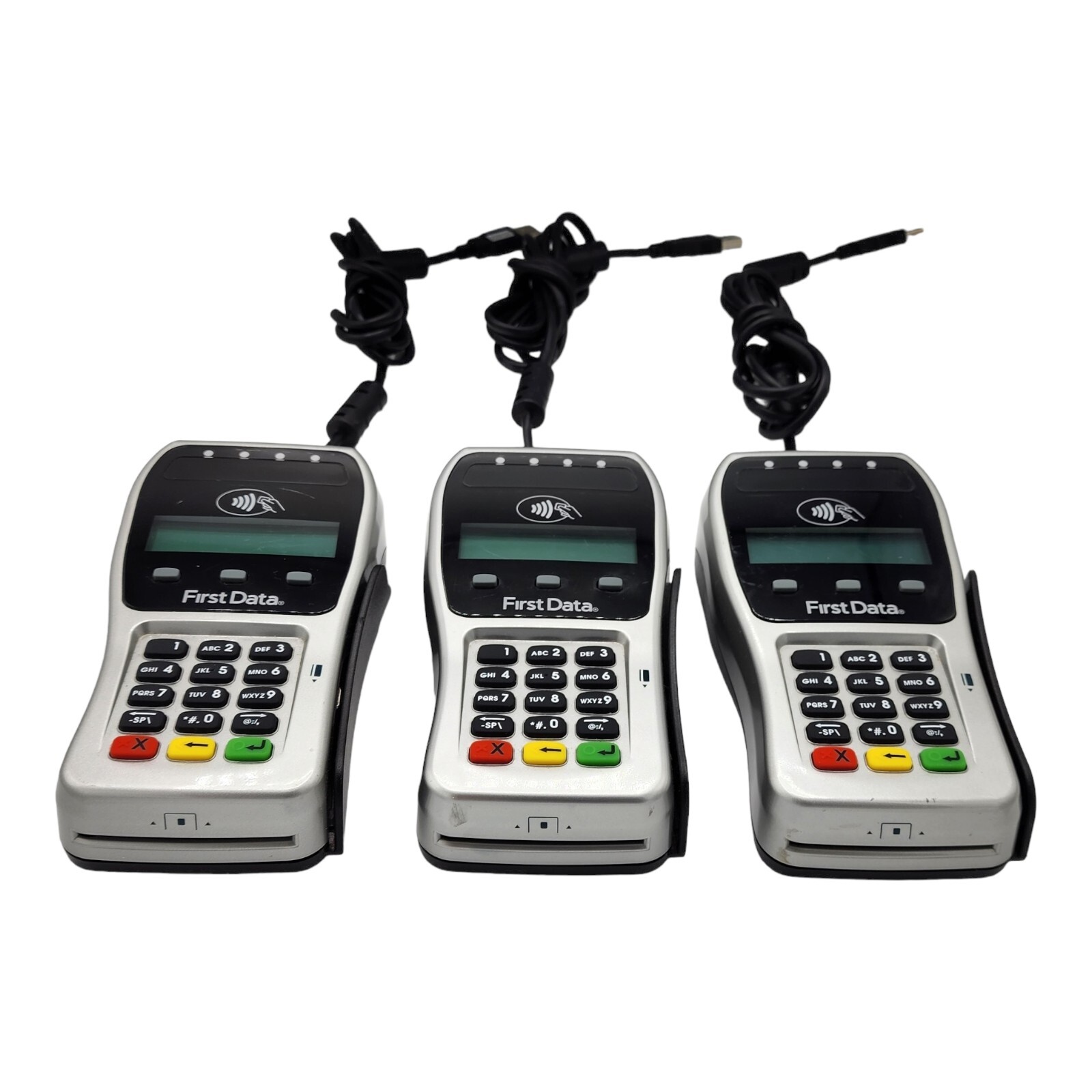 lot of 3 First Data FD-35 Pin Pad Credit Card Reader TESTED FD35 Tap Chip