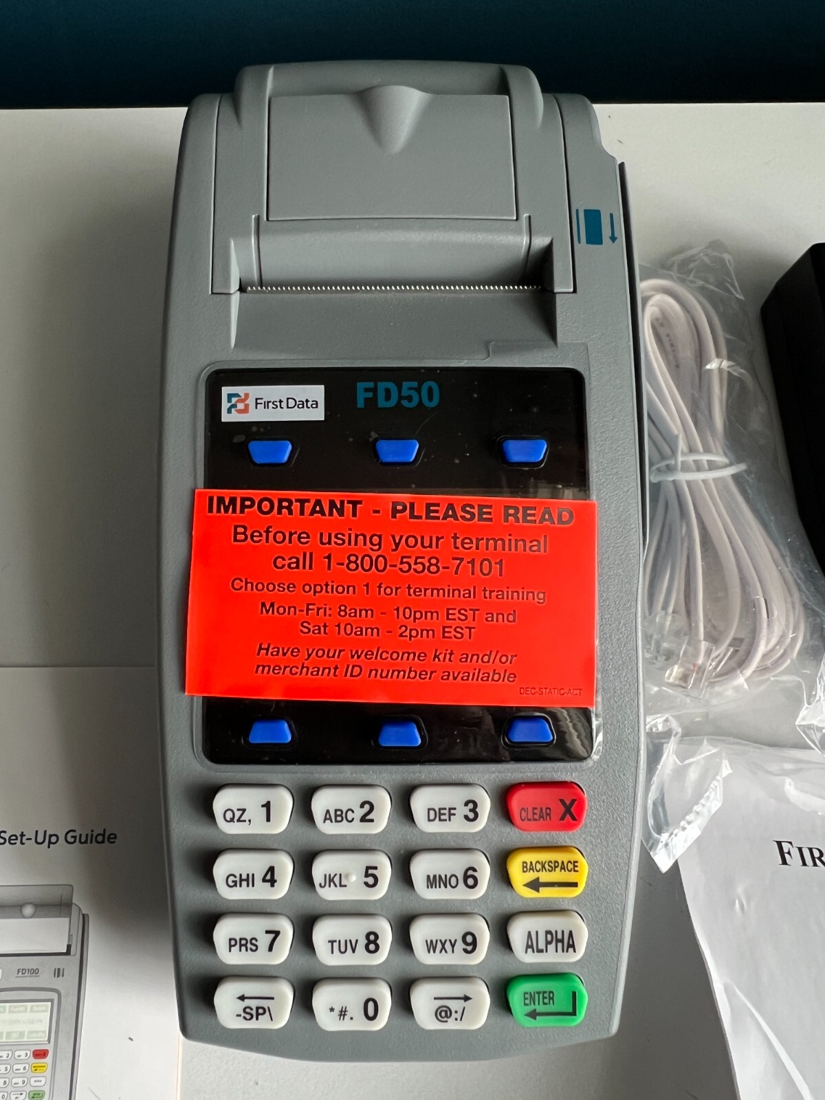 First Data FD50 Credit Card Terminal FD-50 NEW + FREE SHIPPING