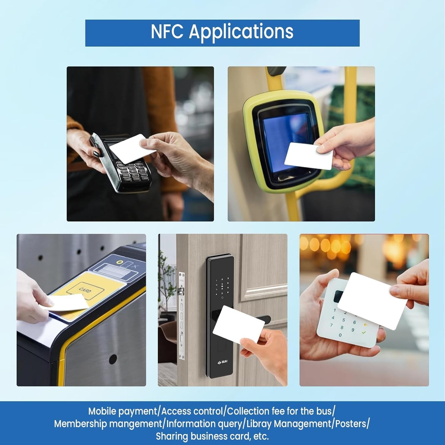Blank NFC Tags, 50 Count Printable Cards Compatible with TagMo Devices