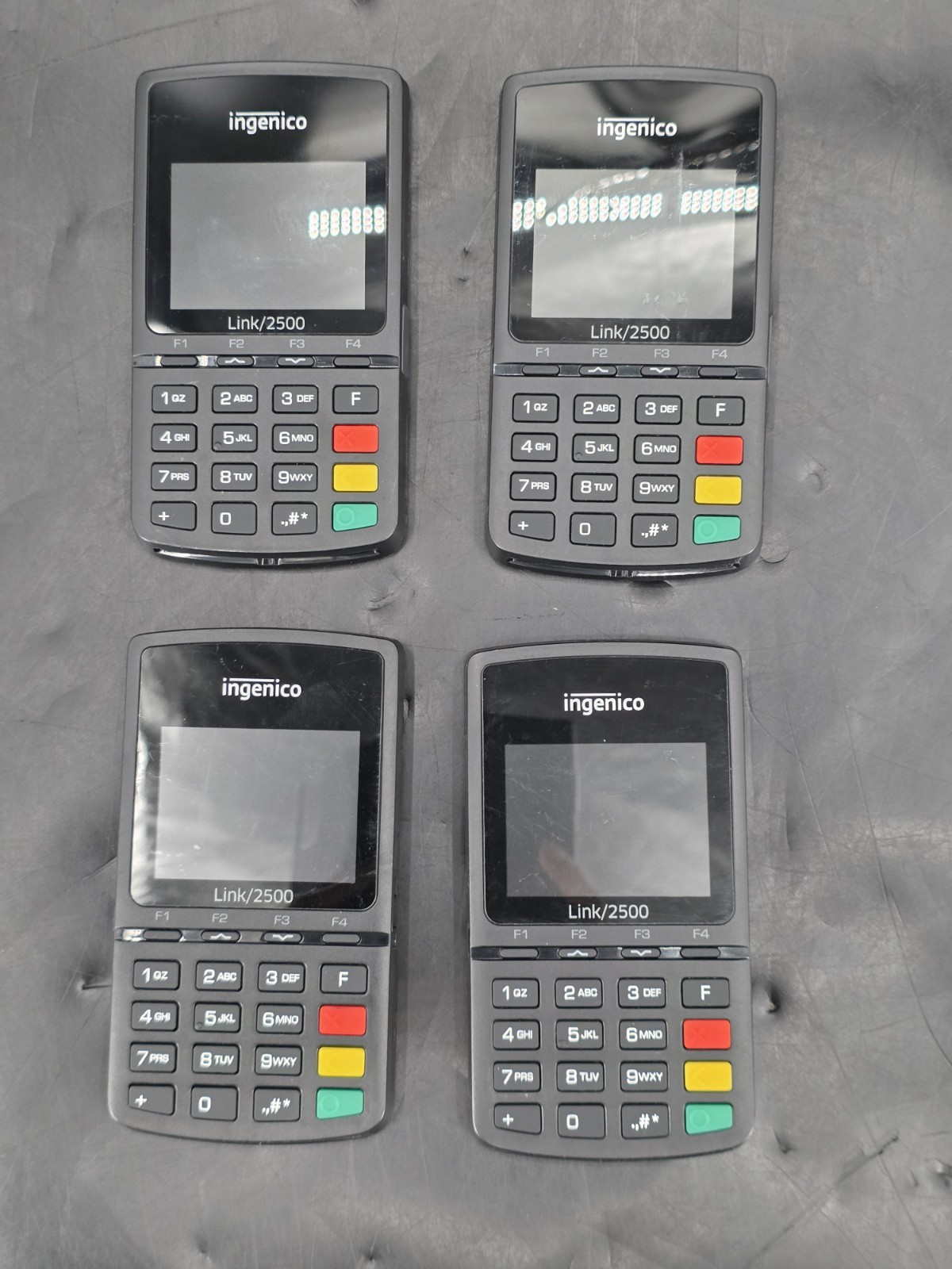 Lot of 4 Ingenico Link 2500 POS Bluetooth USB Card Reader Terminal (UNTESTED)