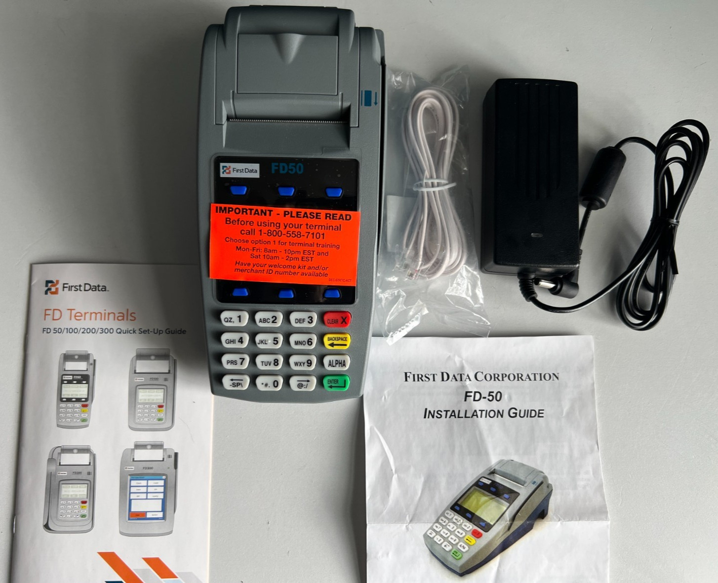 First Data FD50 Credit Card Terminal FD-50 NEW + FREE SHIPPING