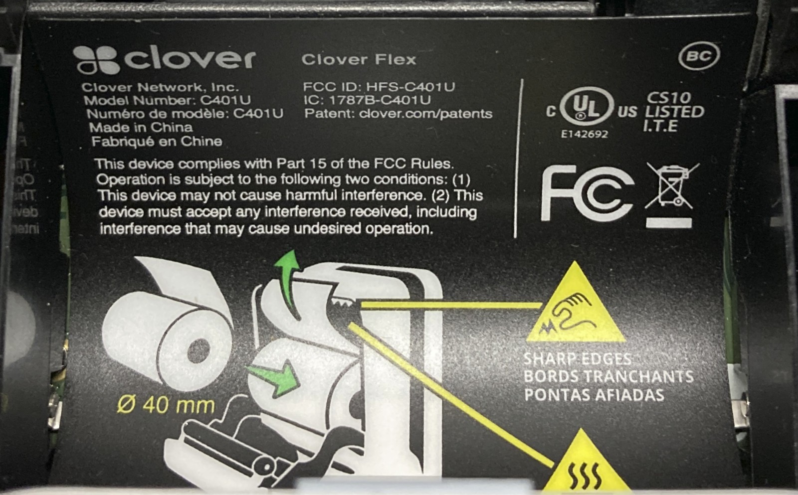 Lot of 2 Clover C401U Credit Card Terminal (Units Only)