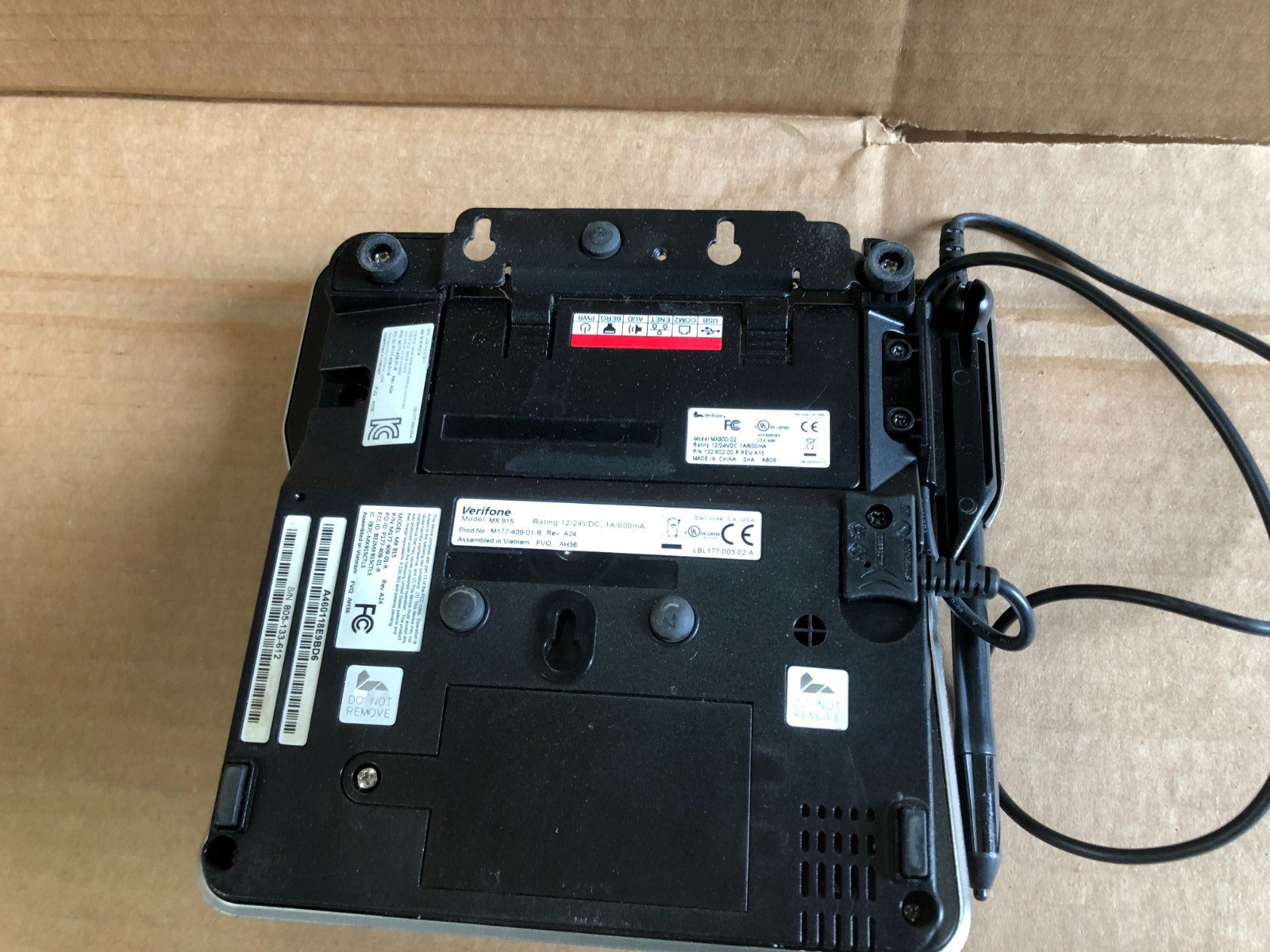 Verifone MX915 Credit Card Terminals W/Chip Reader No Power cord