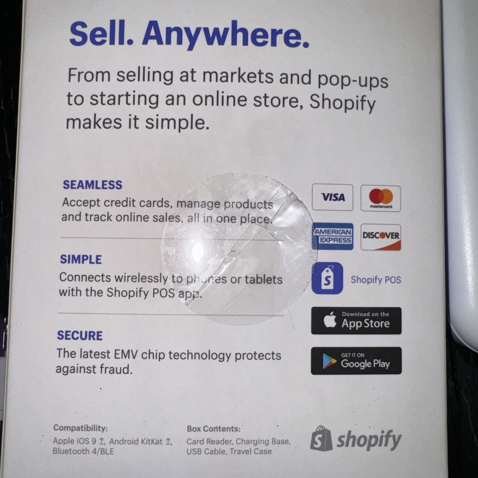 Shopify Chip & Swipe Reader – White (8541732075)