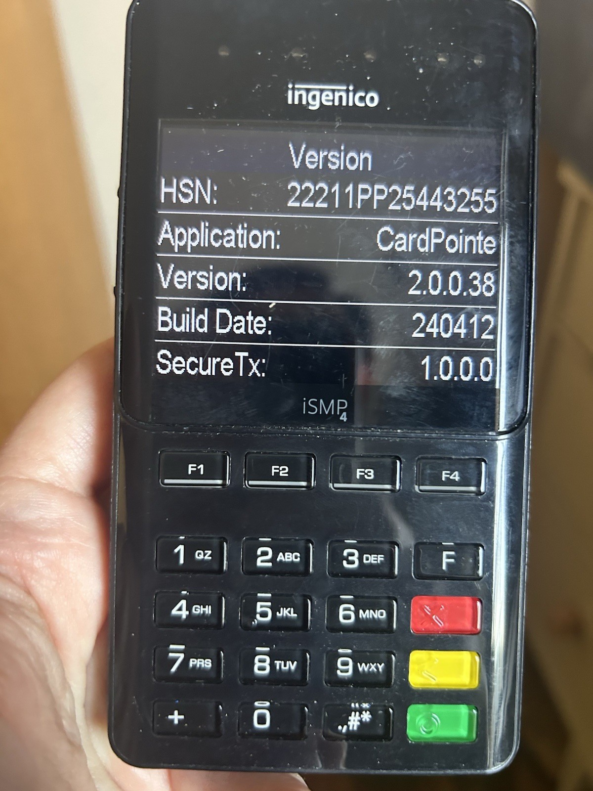Ingenico iSMP4 POS Payment Terminal Reader IMP657-11P35566C