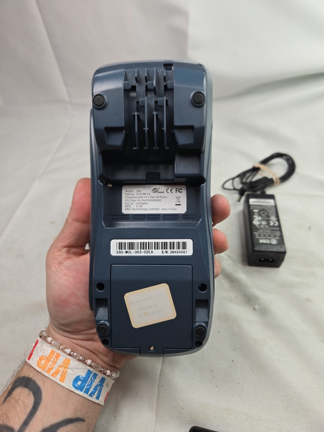 PAX S80 EMV NFC Credit Card Machine Terminal POS Processor With Power Cord