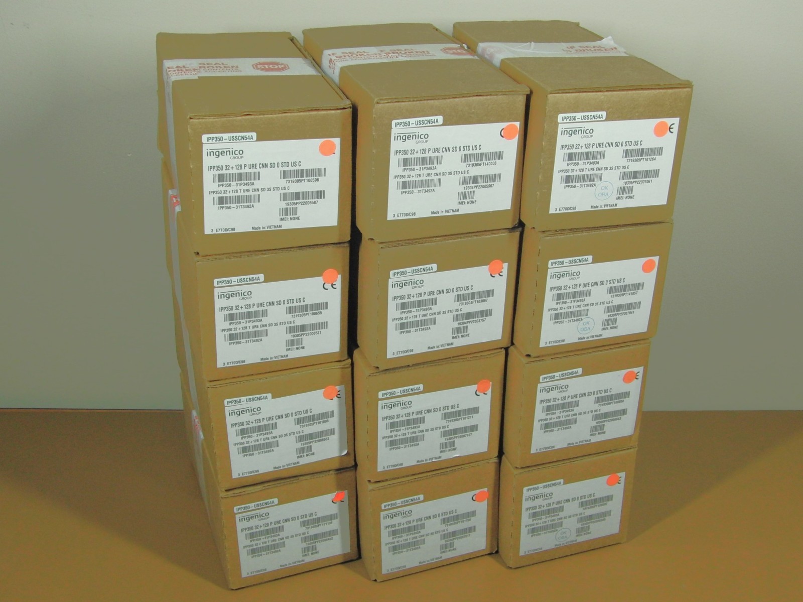 LOT of (12) ~ NEW ~ Ingenico IPP350-31P3493A Credit Card Reader Terminal
