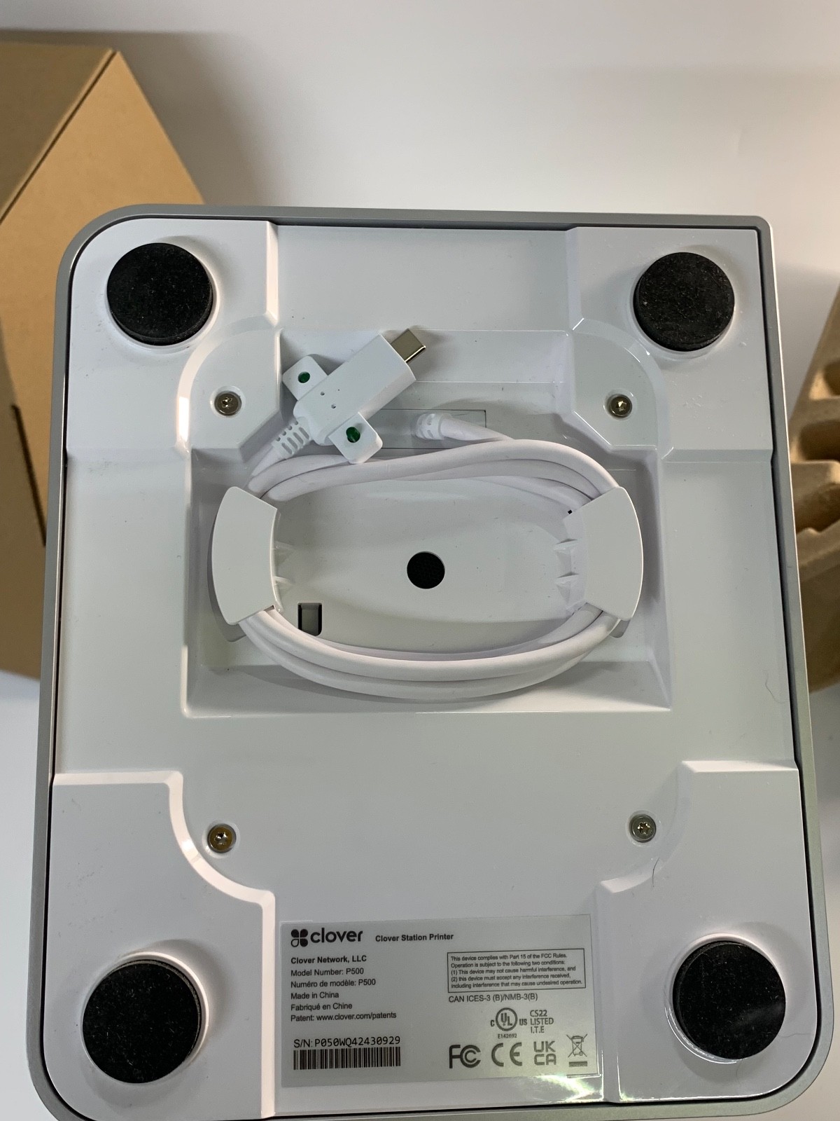 Clover Station P500 Printer ~ Cable Included w/ Box