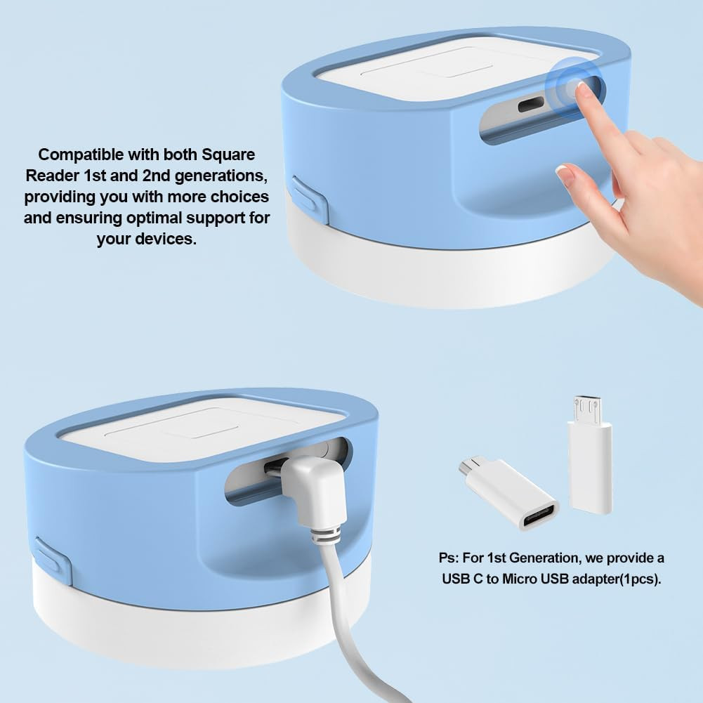 Dock for Square Reader – Compatible with 1St and 2Nd Generation Square Reader