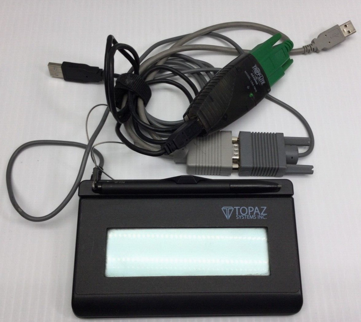 TOPAZ SYSTEMS T-L462-C187-R USA-19HS SIGNATUREGEM CAPTURE PAD WITH VGA CABLE