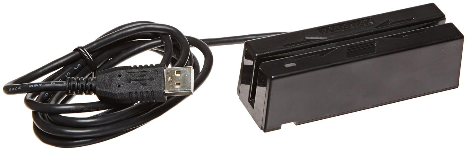 MagTek 21040145 Credit Card Reader – Triple Track – USB – Black